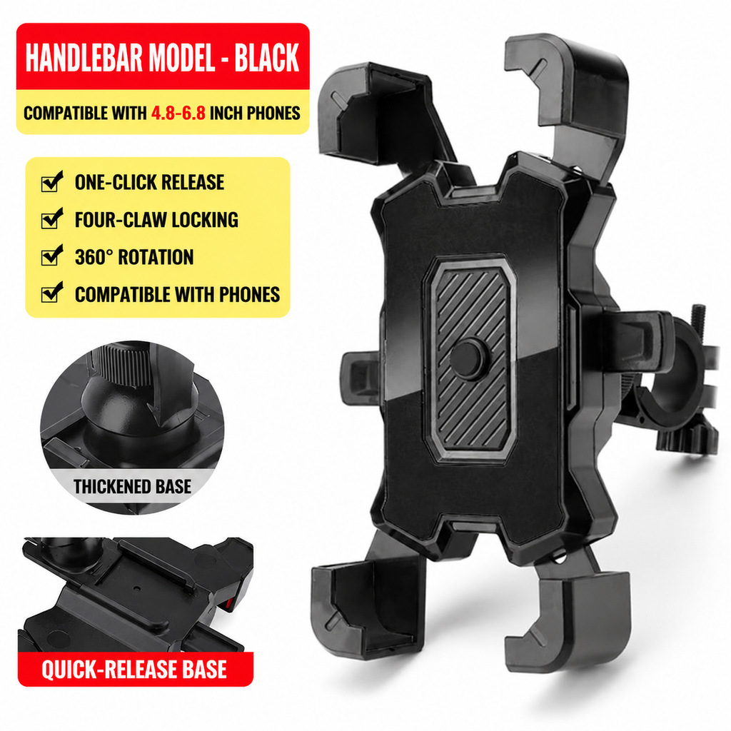 Shock-Absorbing Motorcycle Phone Mount