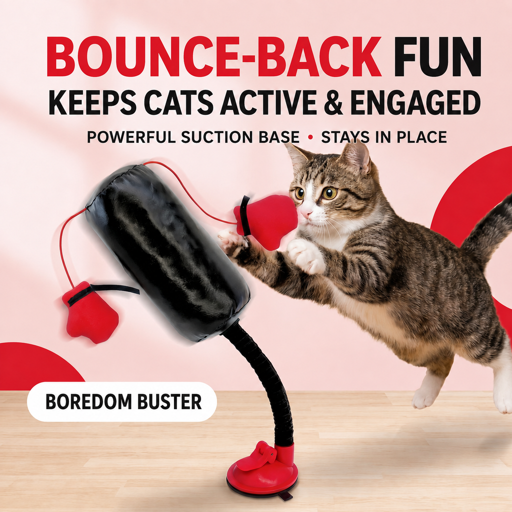 Suction Rebound Cat Boxing Toy