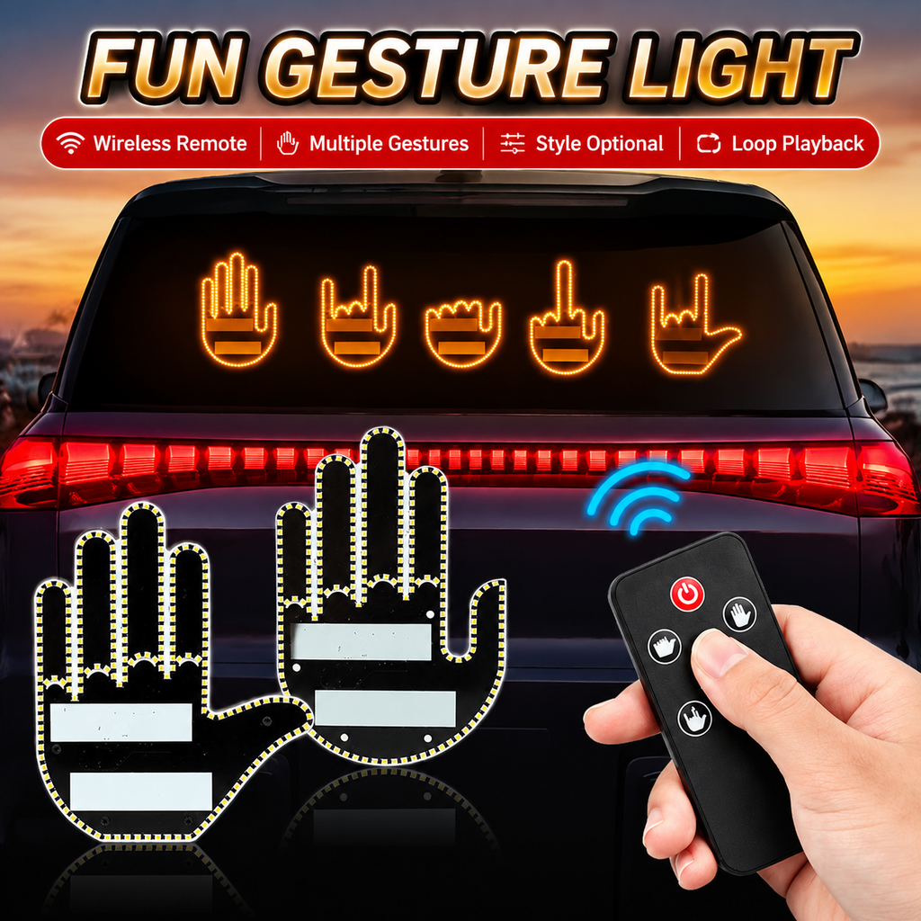 Multifunctional In-Car Gesture Warning Light