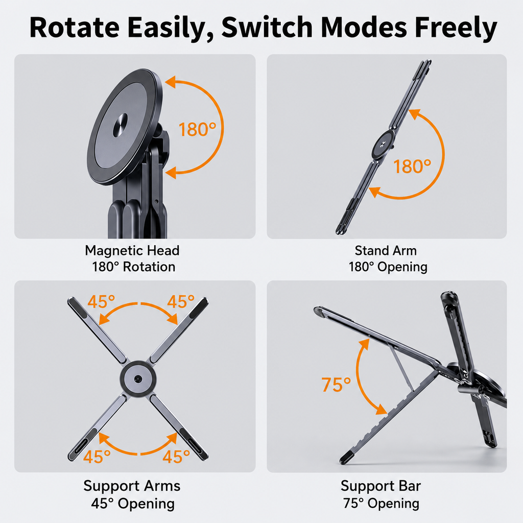Foldable Magnetic Multi-Device Stand