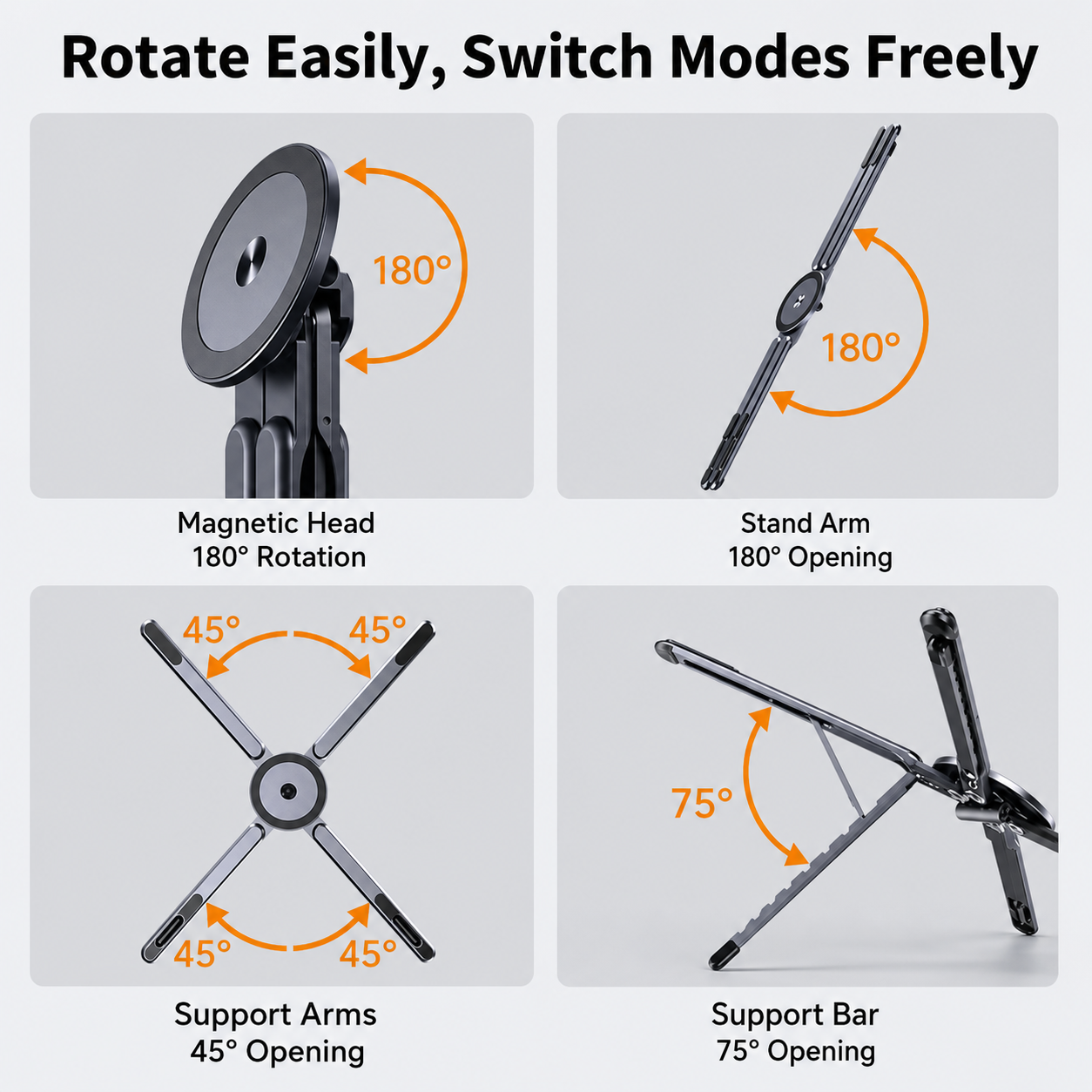Foldable Magnetic Multi-Device Stand