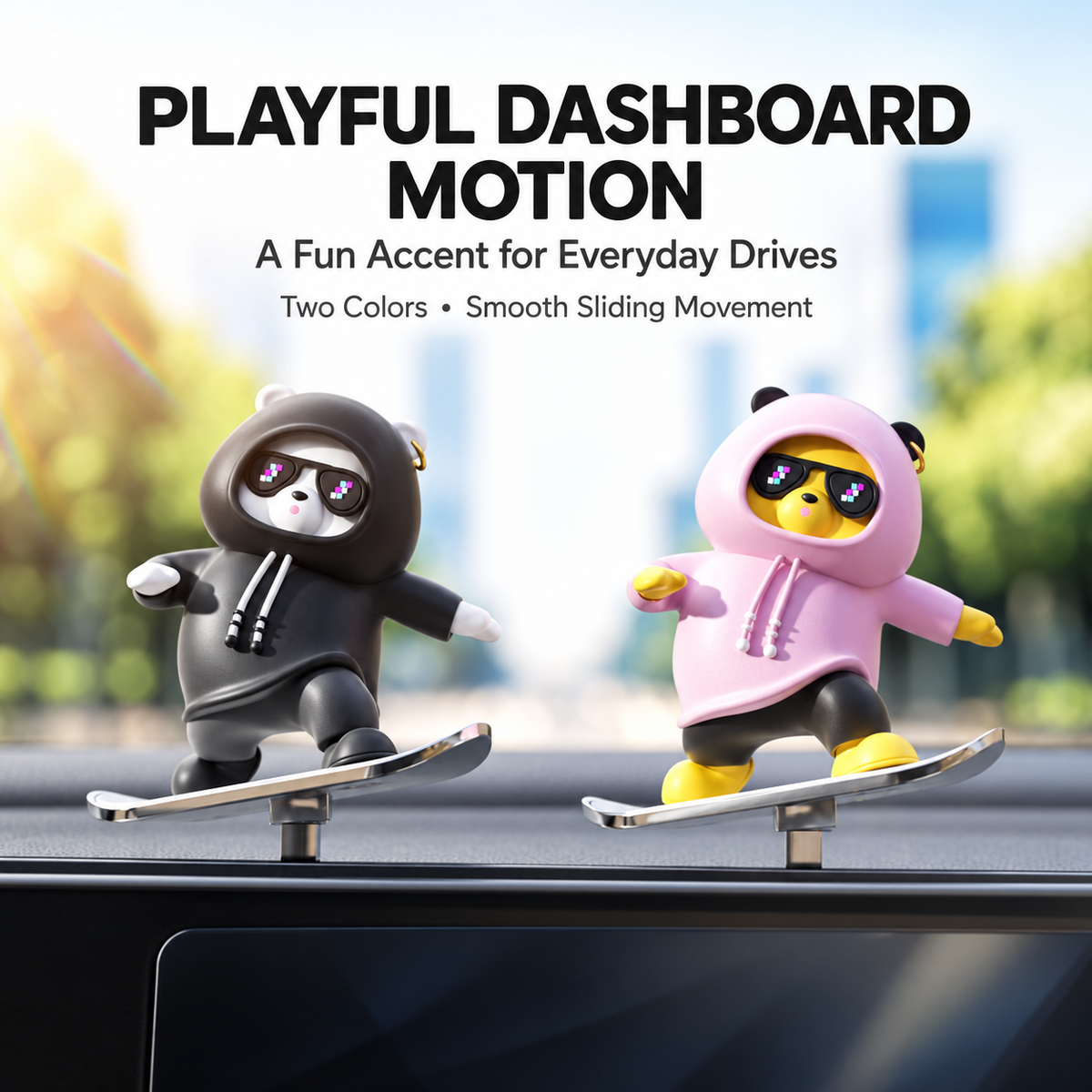 Sliding Bear Dashboard Ornament