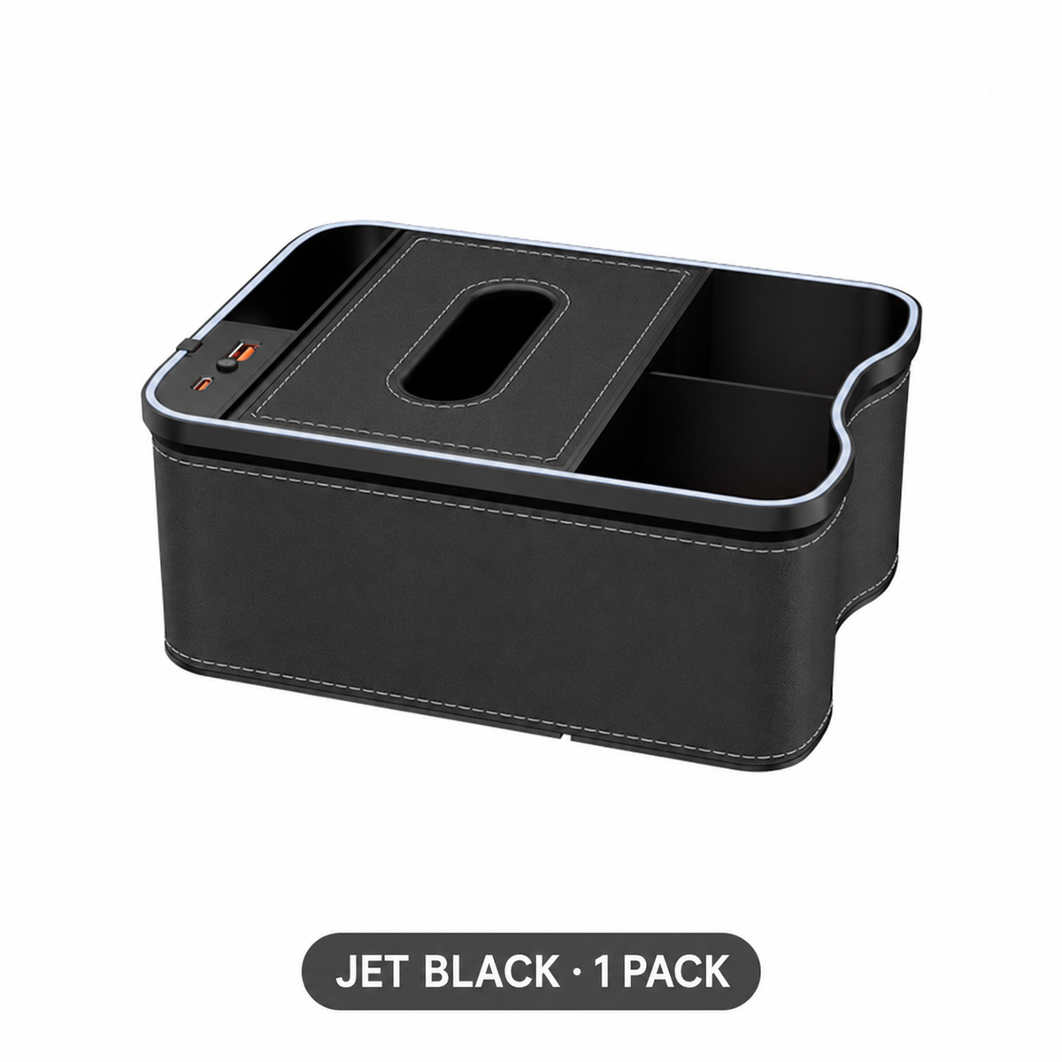 Universal Car Center Console Storage Box with LED Light