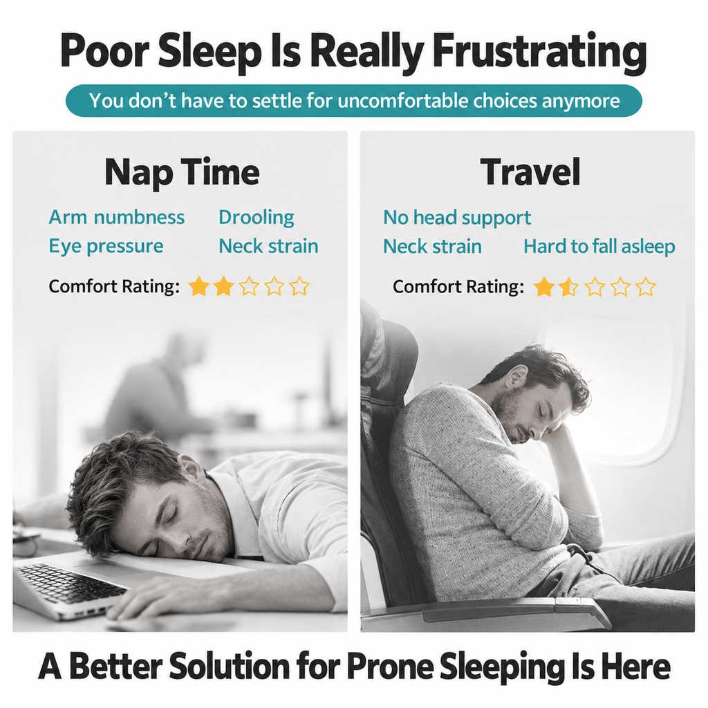 Inflatable Face-Down Travel Pillow