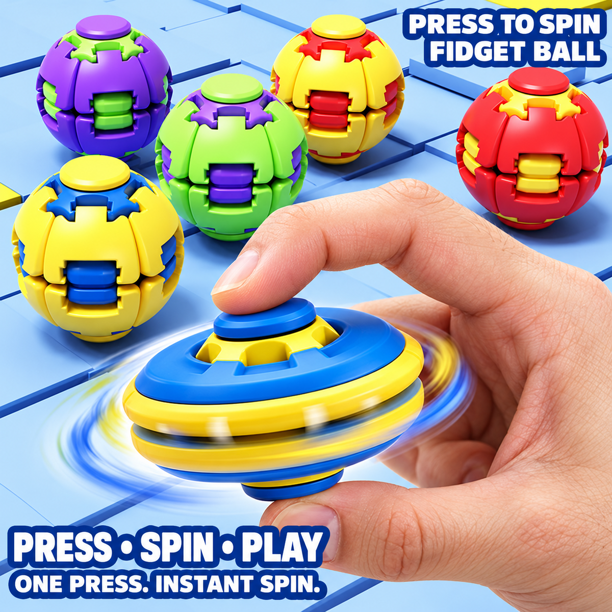 Press-to-Spin Fidget Ball