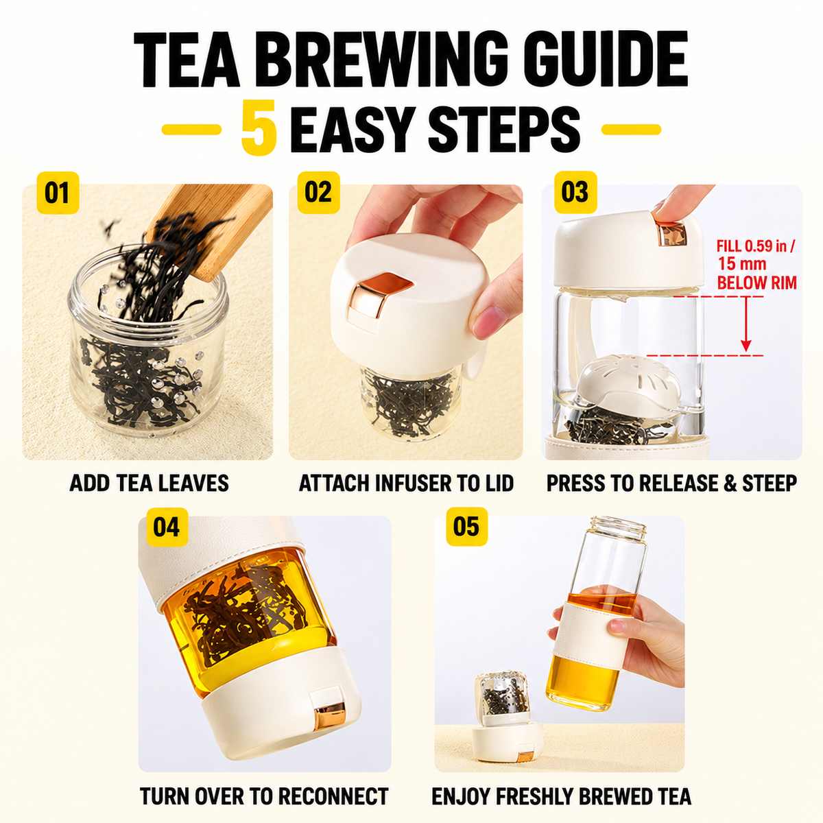 Glass Tea Infuser Bottle