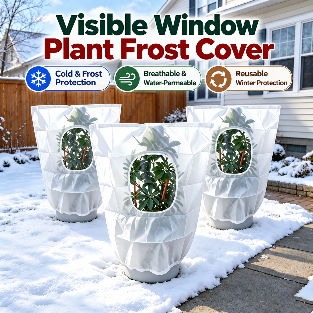 Reusable Plant Frost Protection Cover with Viewing Window