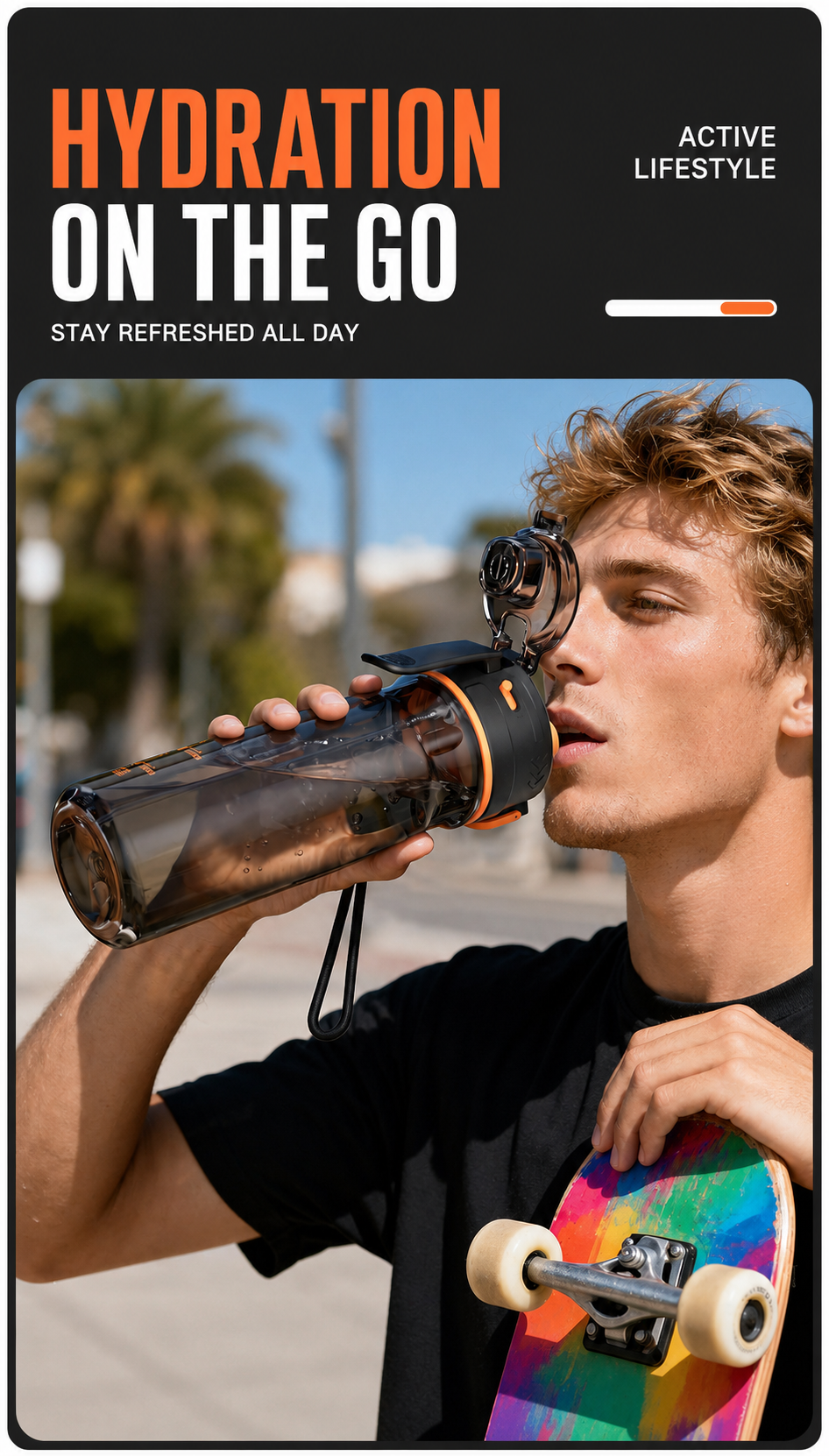 2-in-1 Mist Spray Sports Bottle