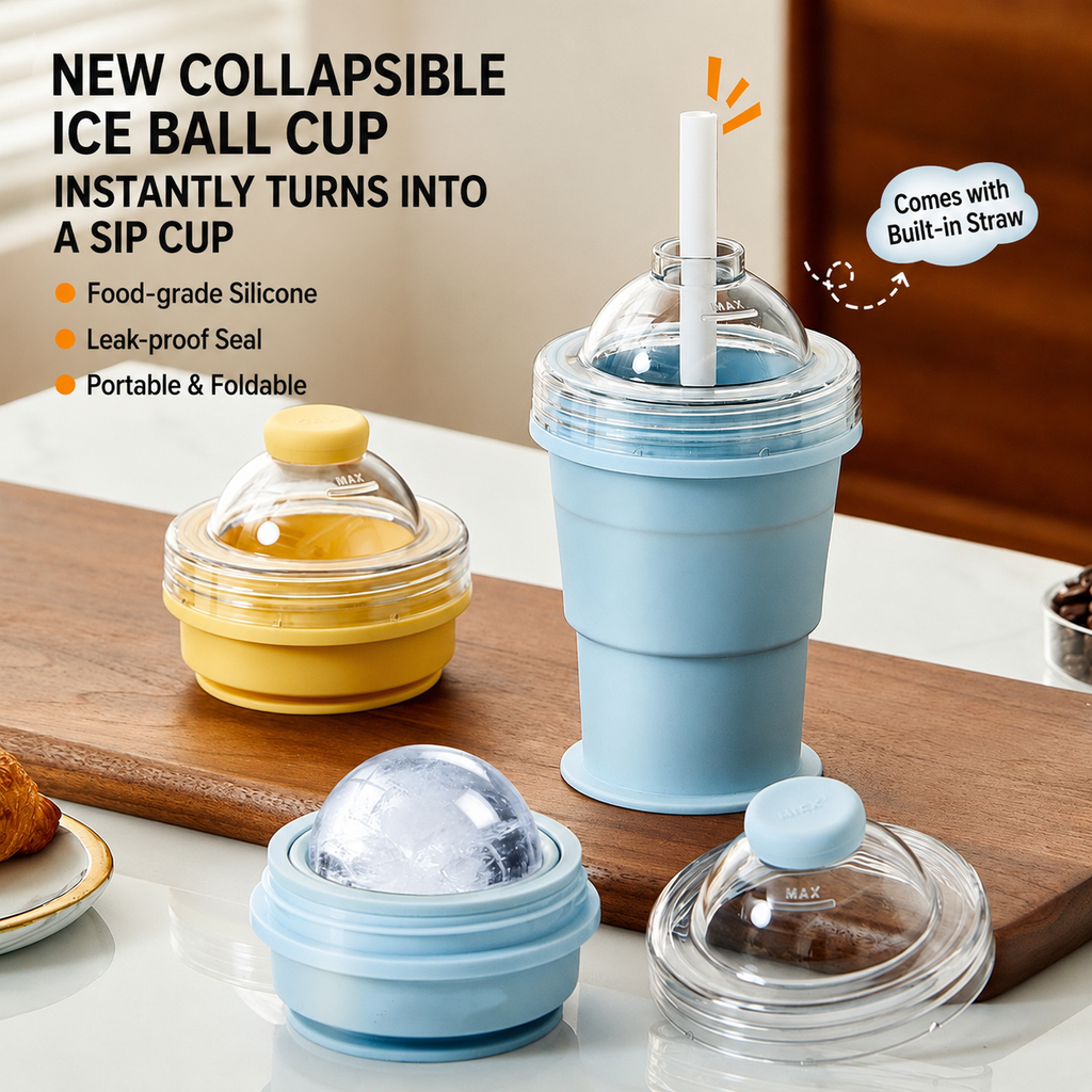 Portable Collapsible Ice Ball Maker