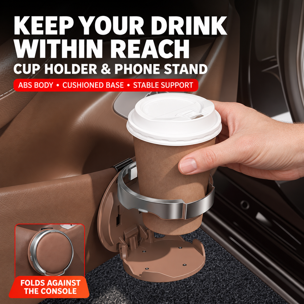 Foldaway Car Cup Holder
