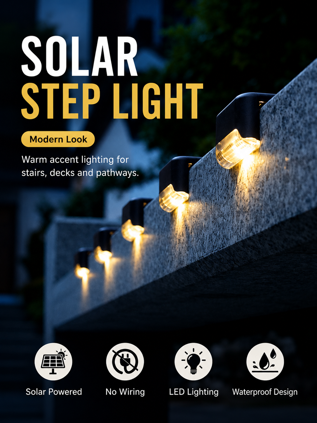Solar RGB Deck & Step Lights