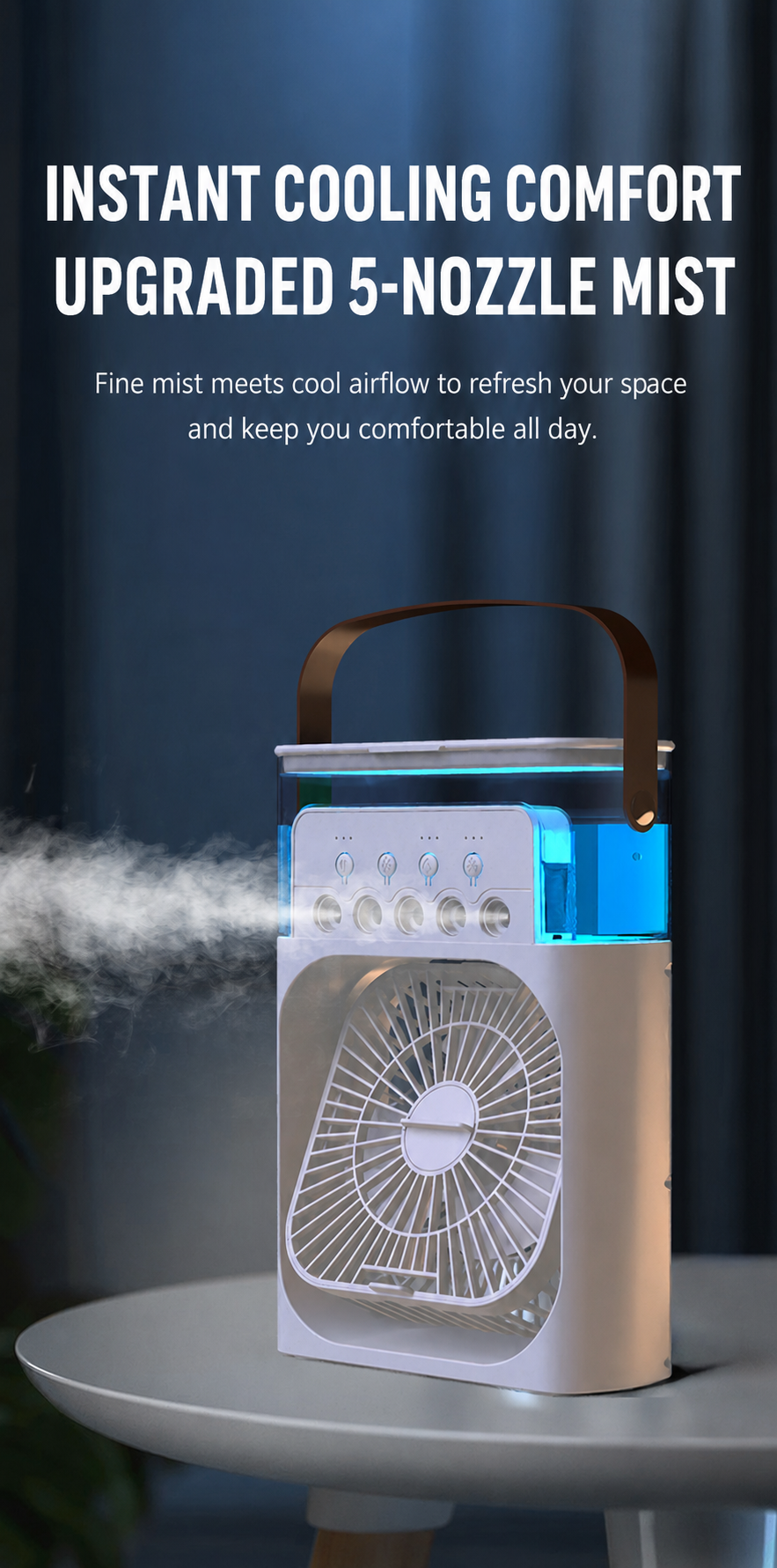 Portable Mist Cooling Fan