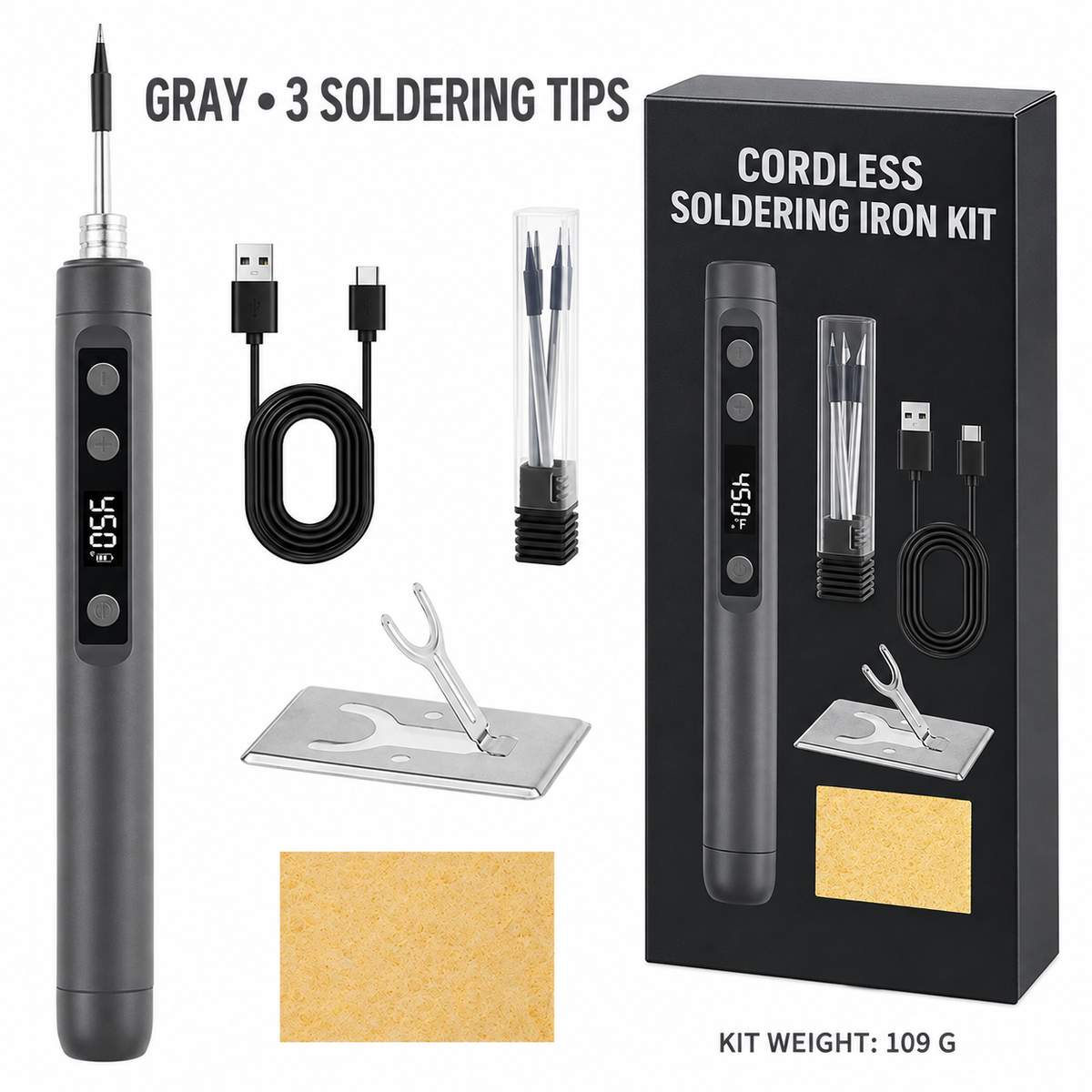 Cordless Digital Soldering Iron Kit