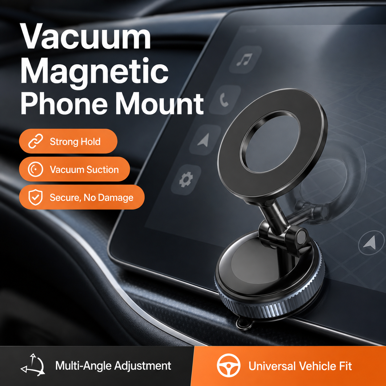 Dual-Grip Magnetic Phone Mount