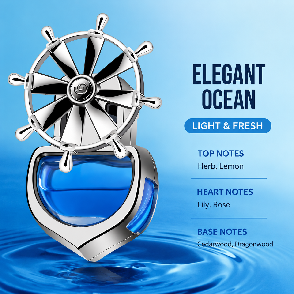 Luxury Helm Wheel Car Air Vent Diffuser