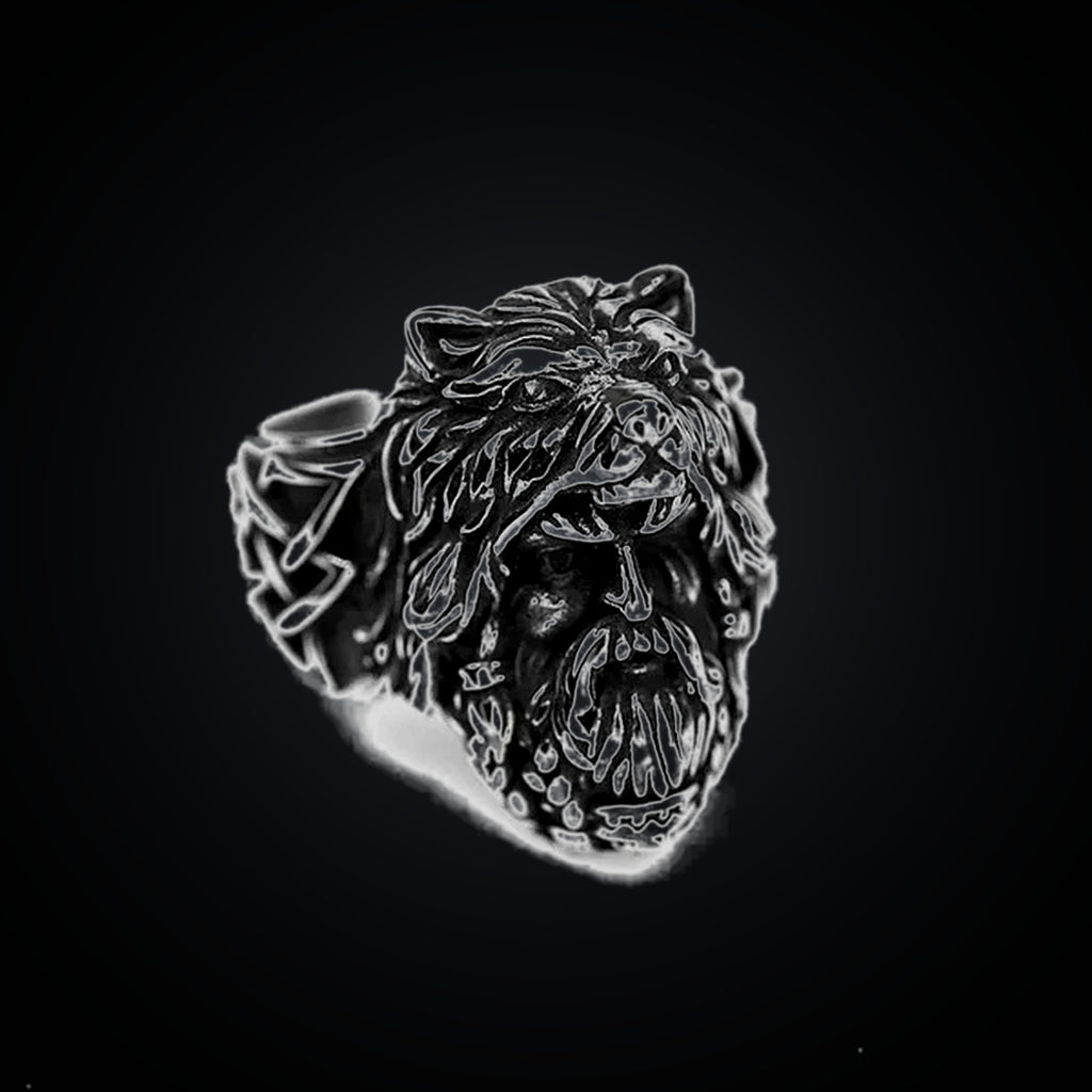 Vintage Odin Wolf Stainless Steel Ring