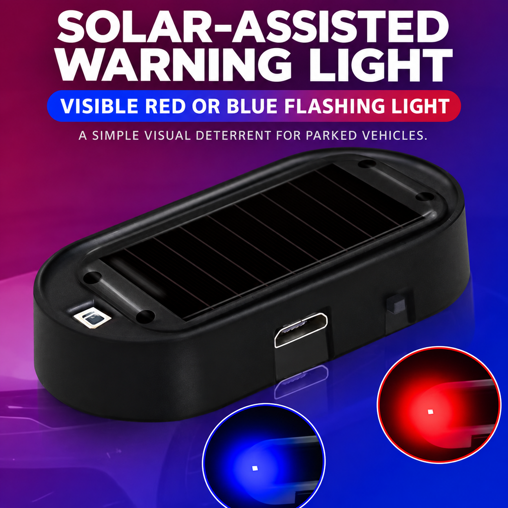 Solar-Assisted Car Warning Light