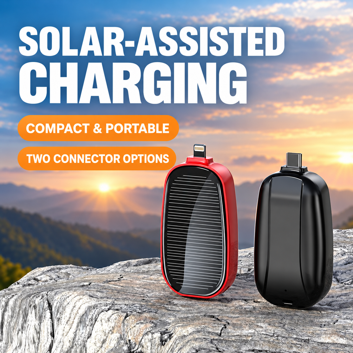 Solar-Assisted Keychain Power Bank