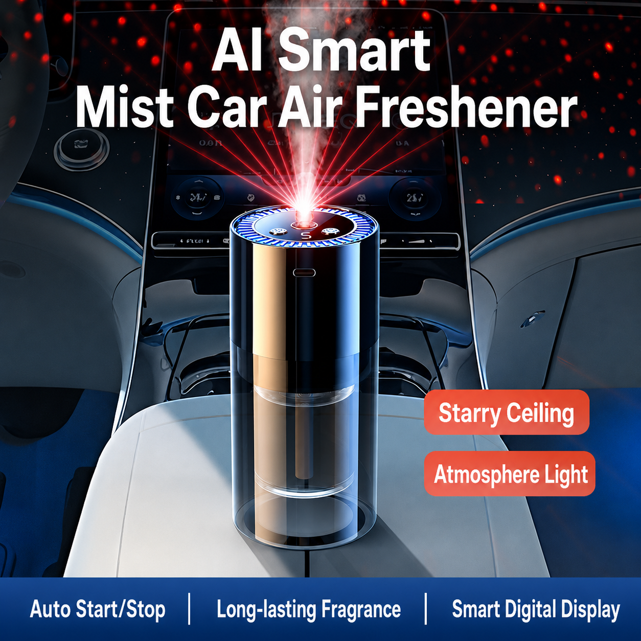 AI Smart Car Air Freshener Starry Night Diffuser