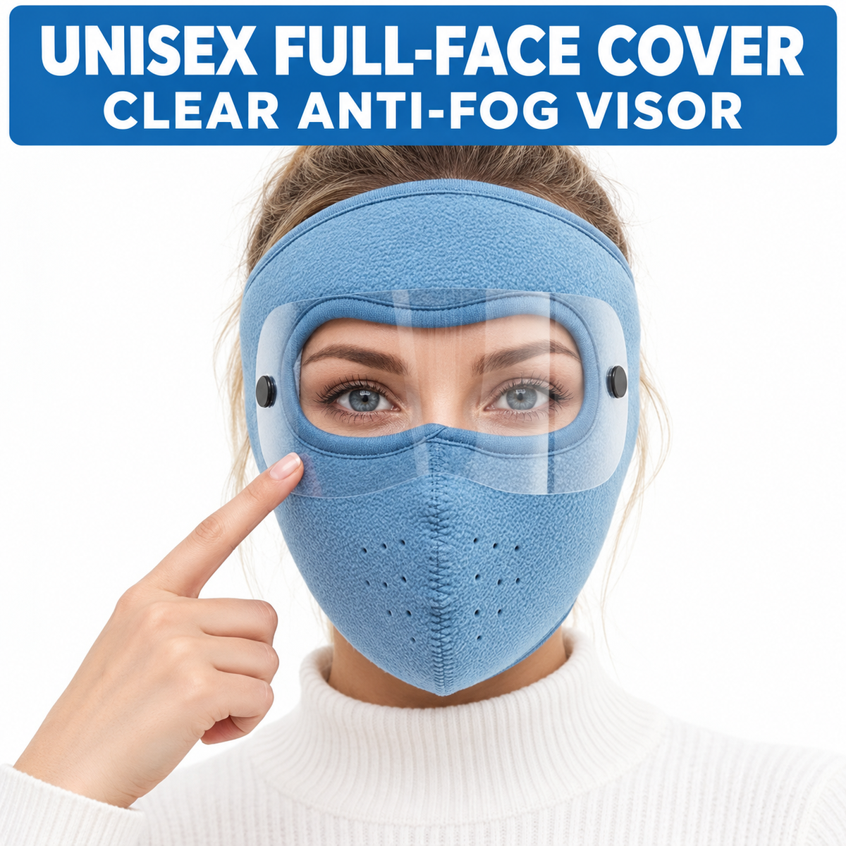 Winter Face Cover with Clear Visor