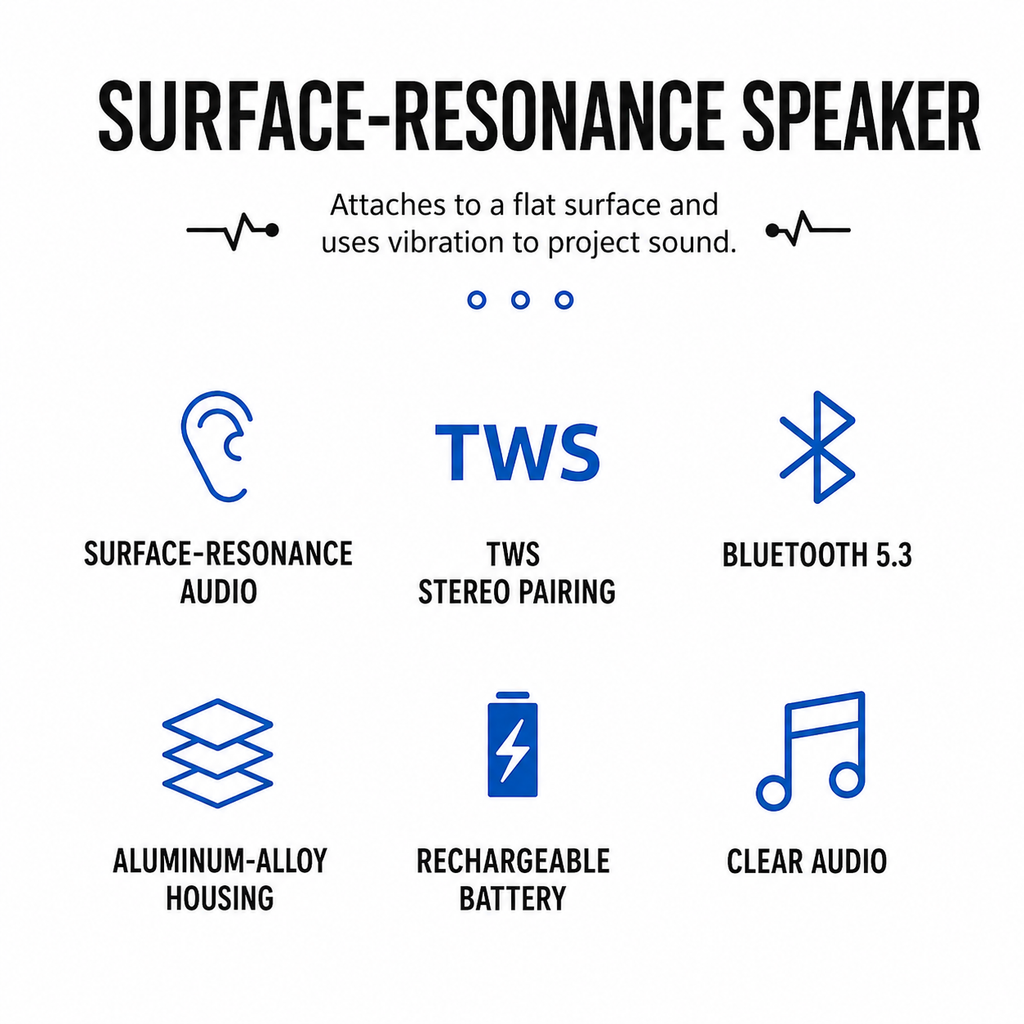 Wireless Resonance Surface Speaker