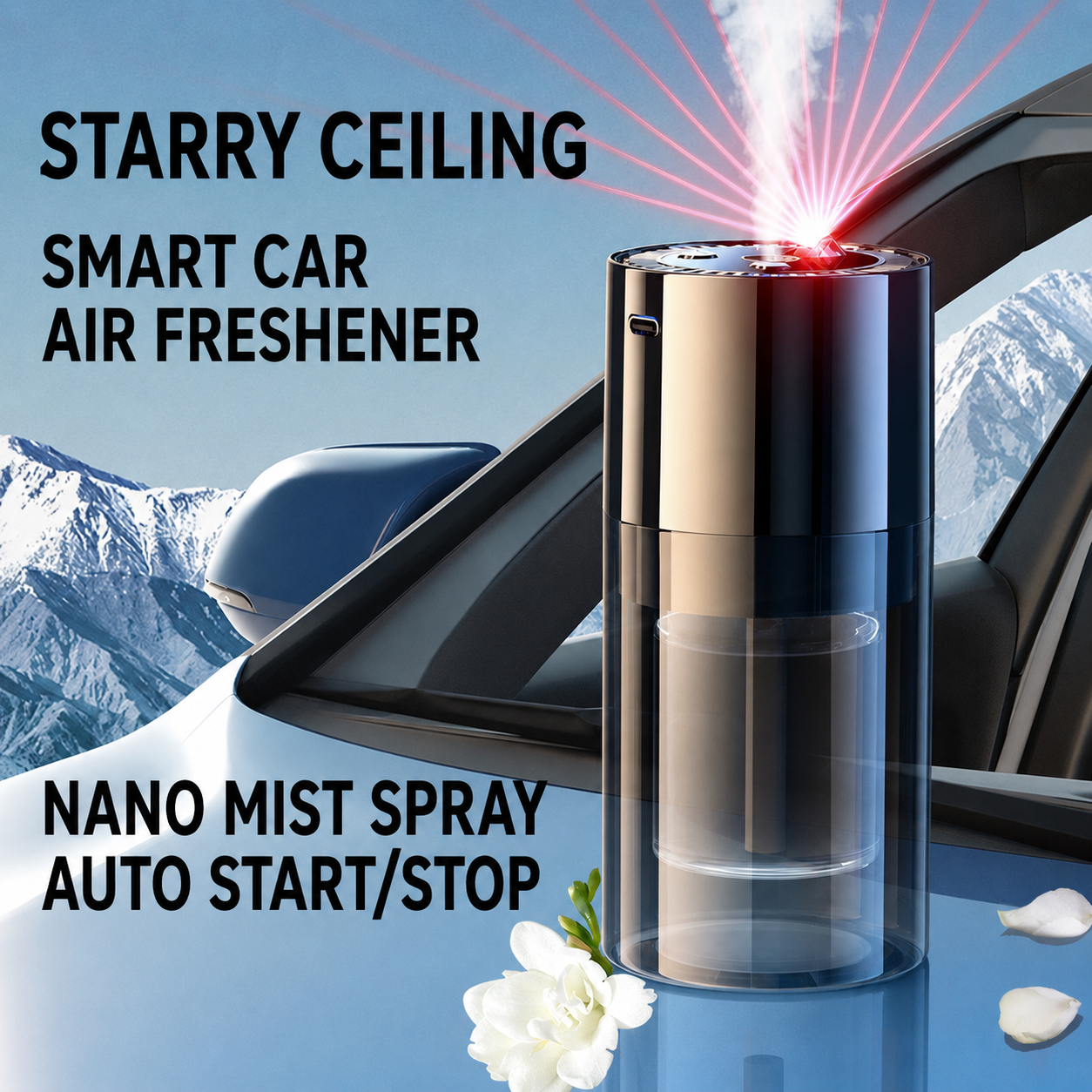 AI Smart Car Air Freshener Starry Night Diffuser