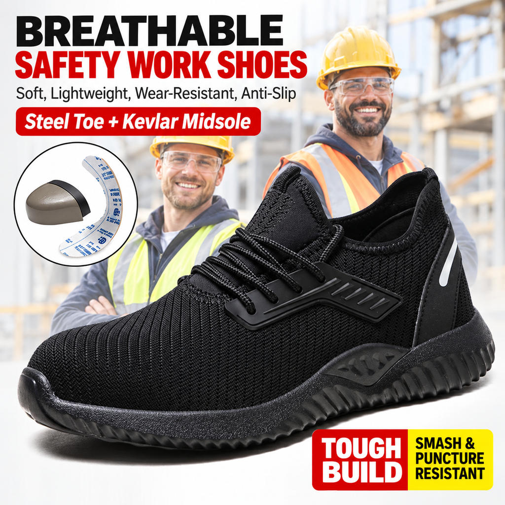 Steel Toe Puncture-Resistant Work Shoes