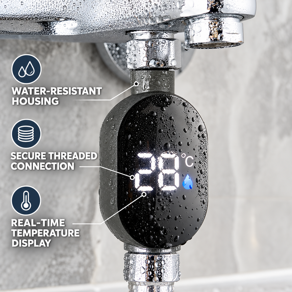 Touch-Activated Shower Thermometer