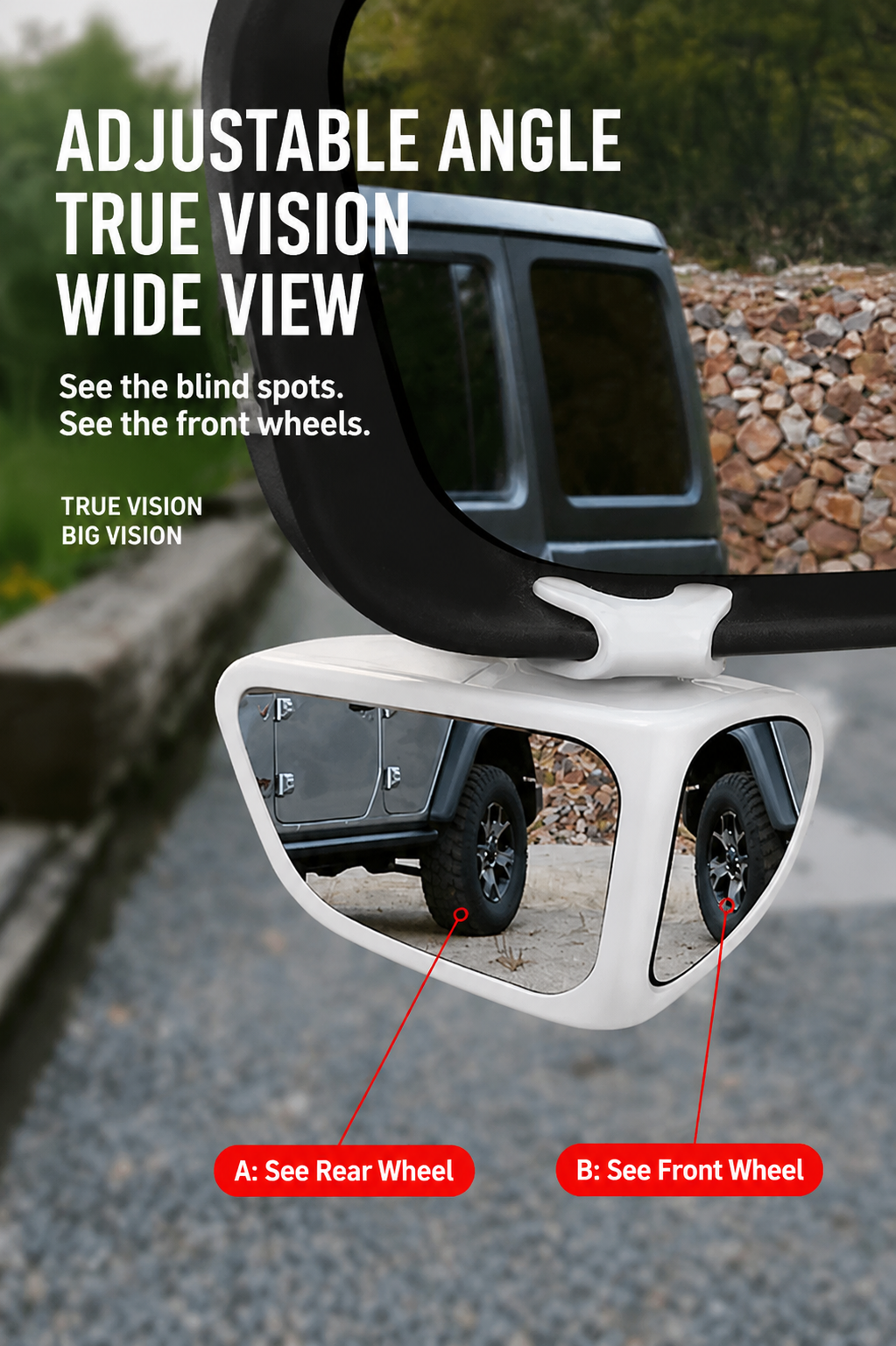 360° Blind Spot Assist Mirror For Safer Driving