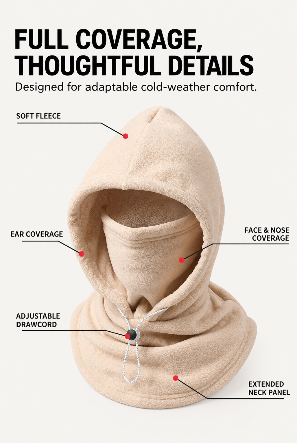 Insulated Fleece Hood & Neck Gaiter