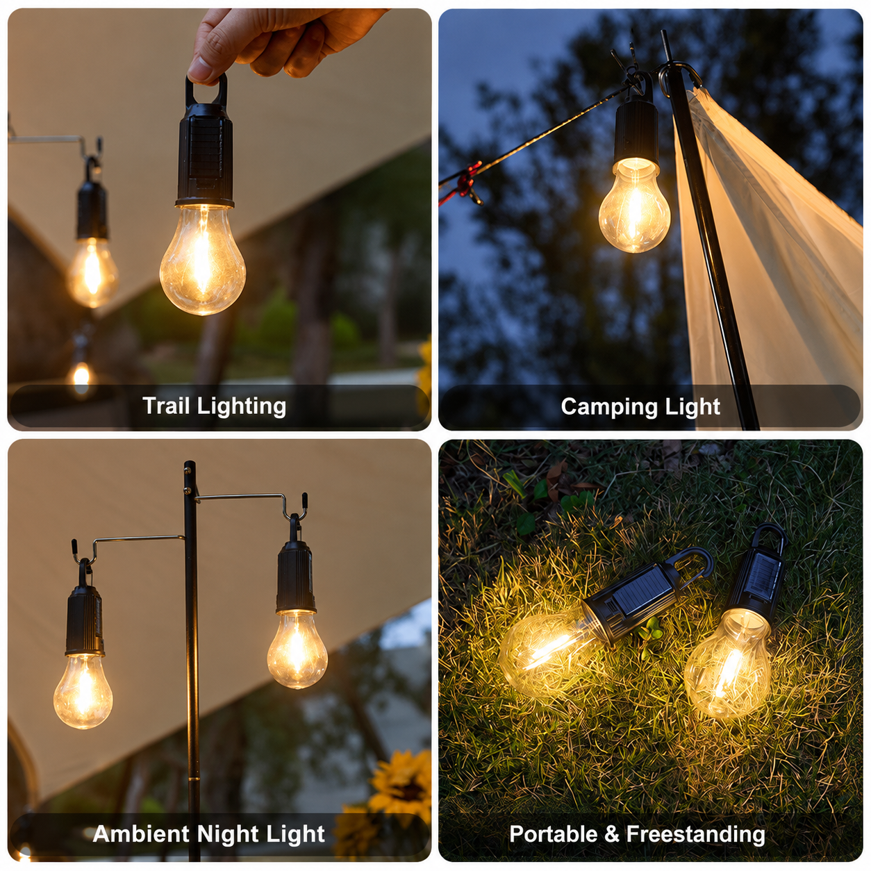 Solar Vintage Camping Light Bulb
