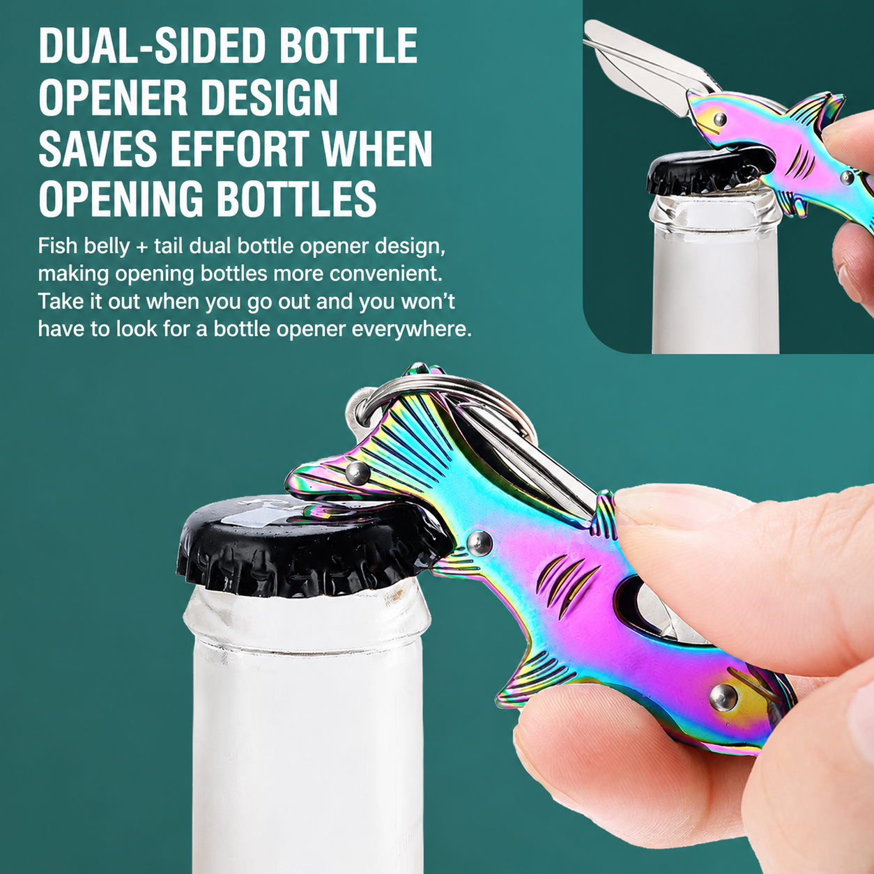 Food-Residue-Resistant Hook / Bottle Opener Keychain