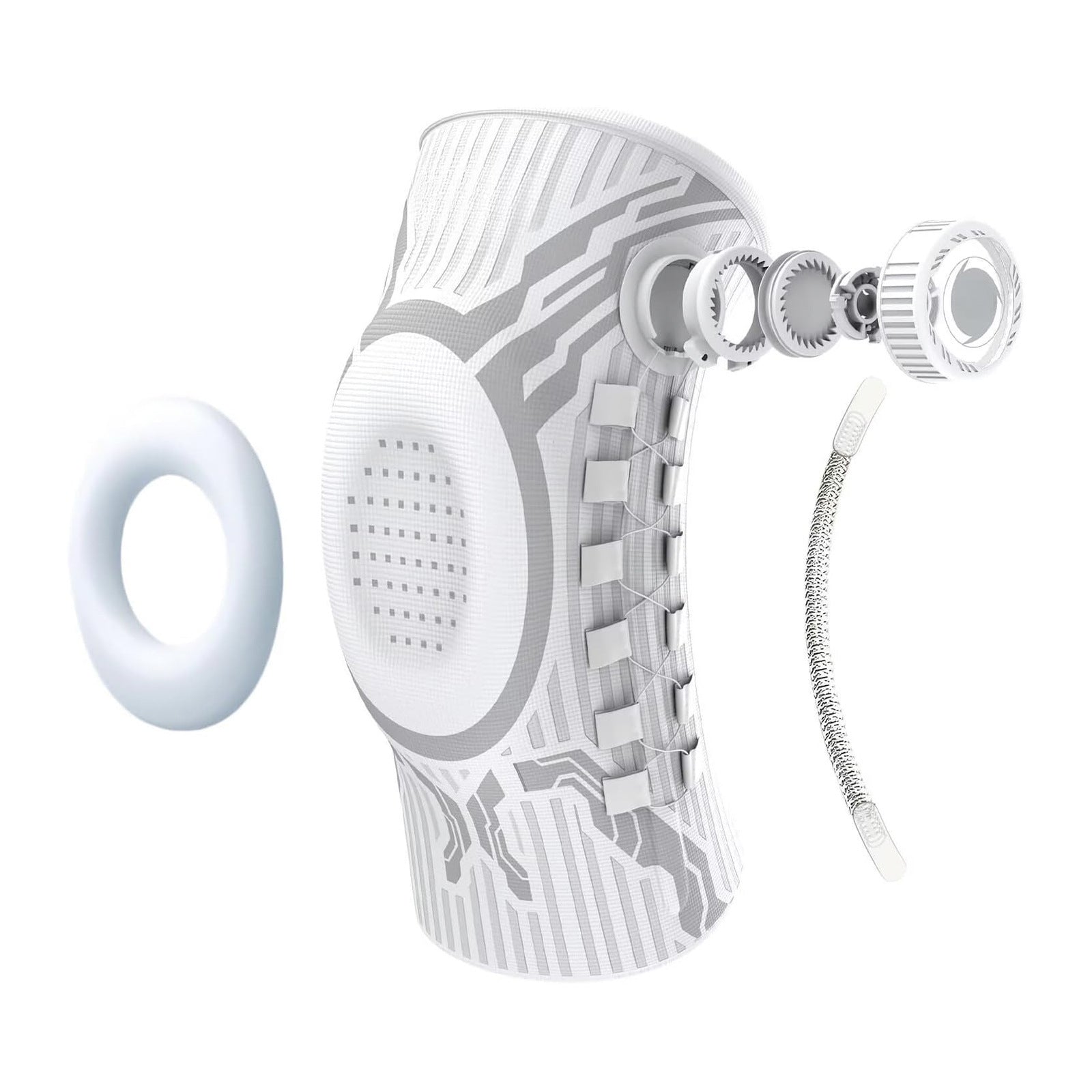 Dial-adjustment sports knee brace