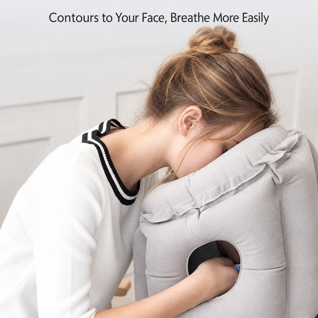 Inflatable Face-Down Travel Pillow