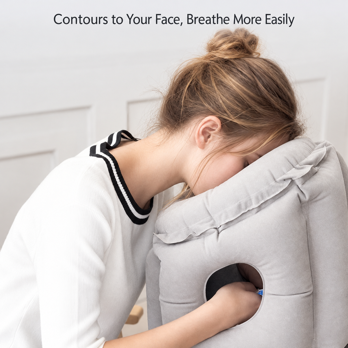 Inflatable Face-Down Travel Pillow