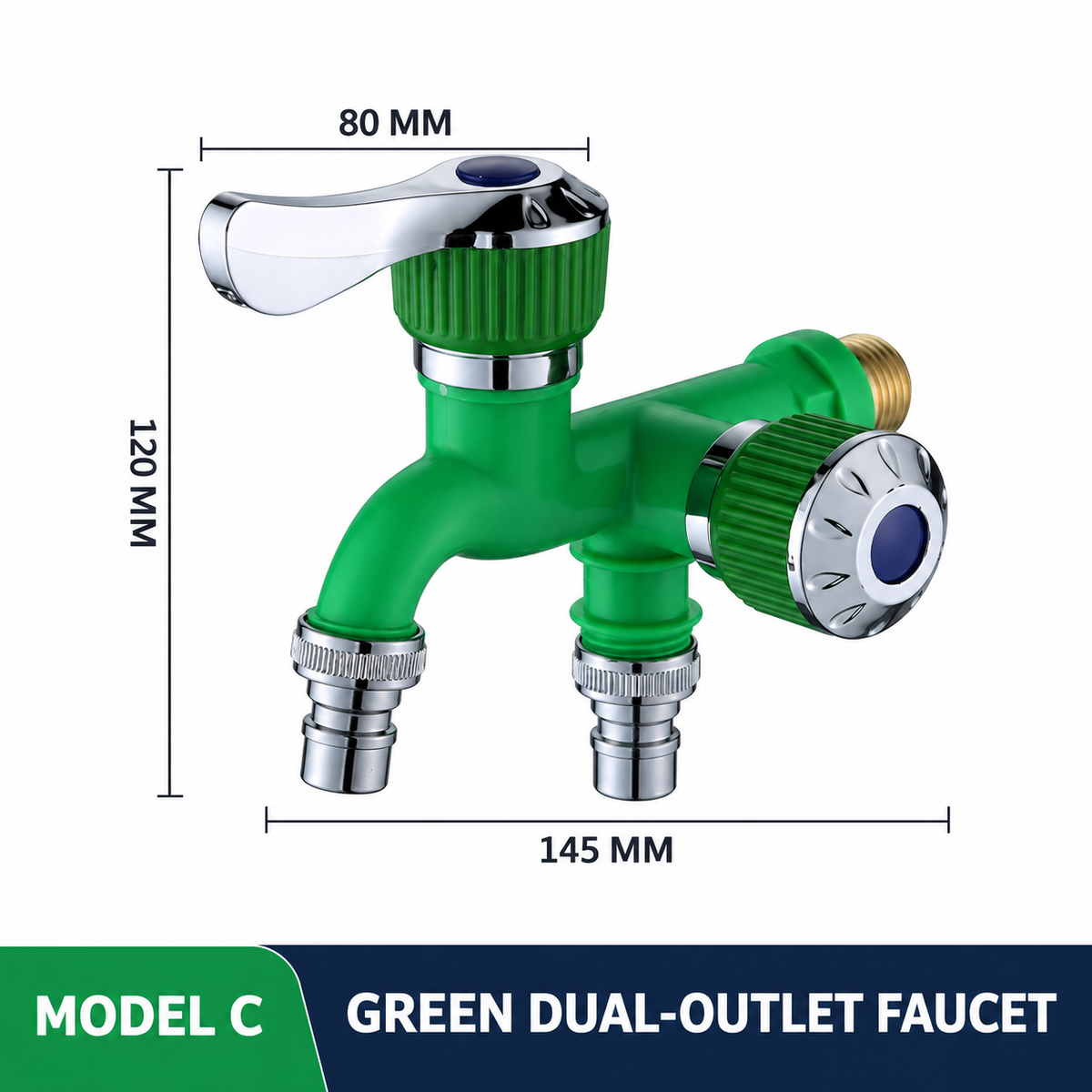 Dual-Outlet Garden Hose Faucet