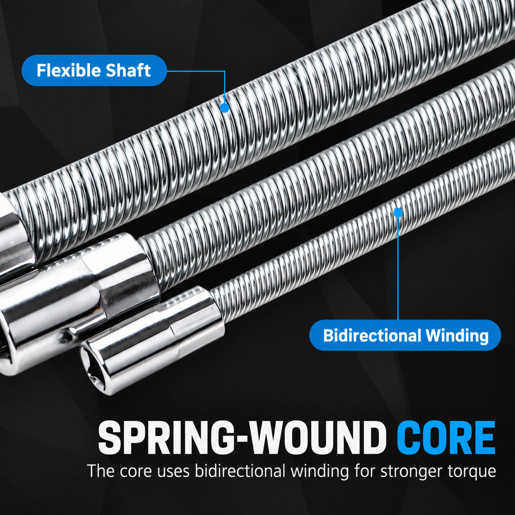 3-Piece Flexible Socket Extension Bar Set
