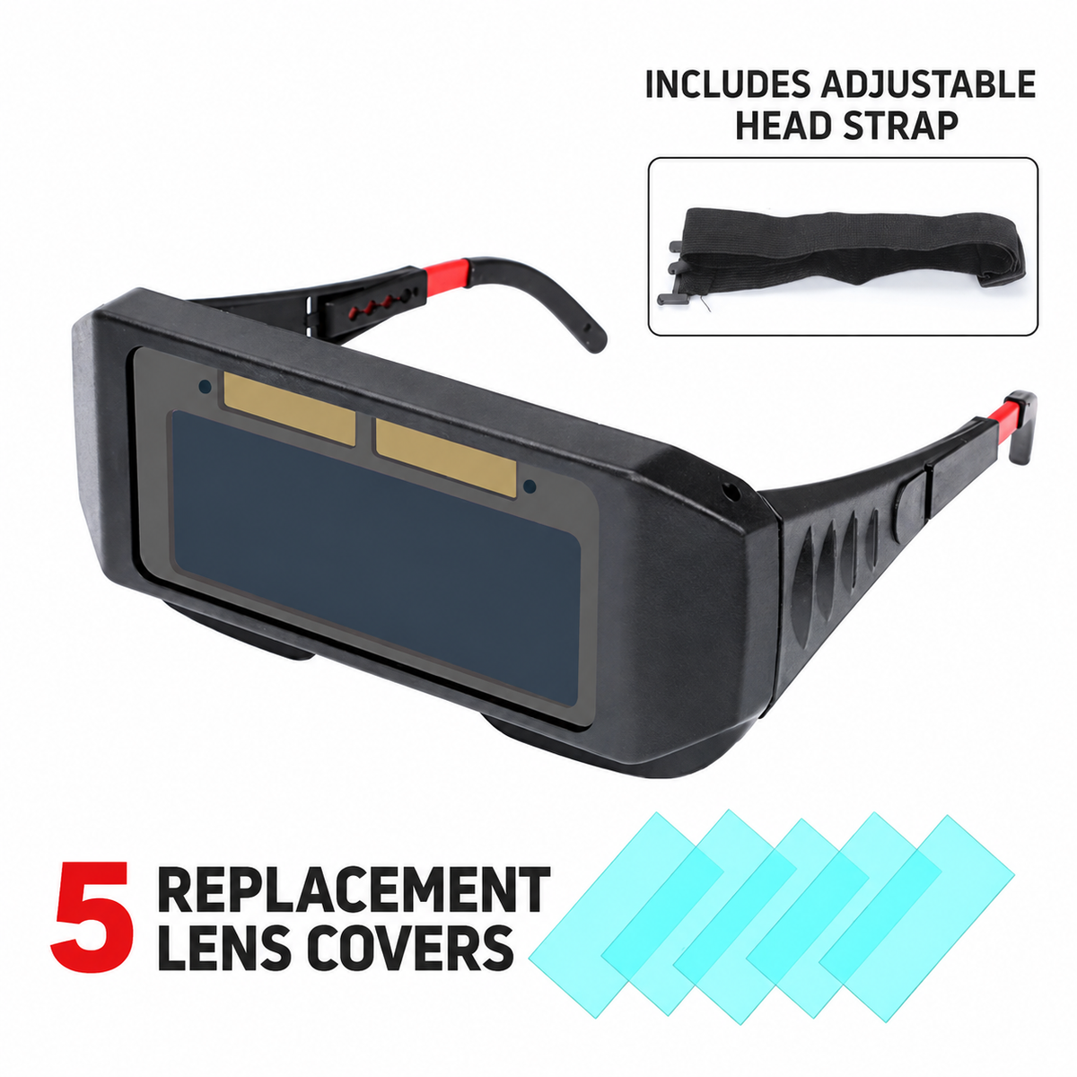 Solar Auto-Darkening Welding Goggles
