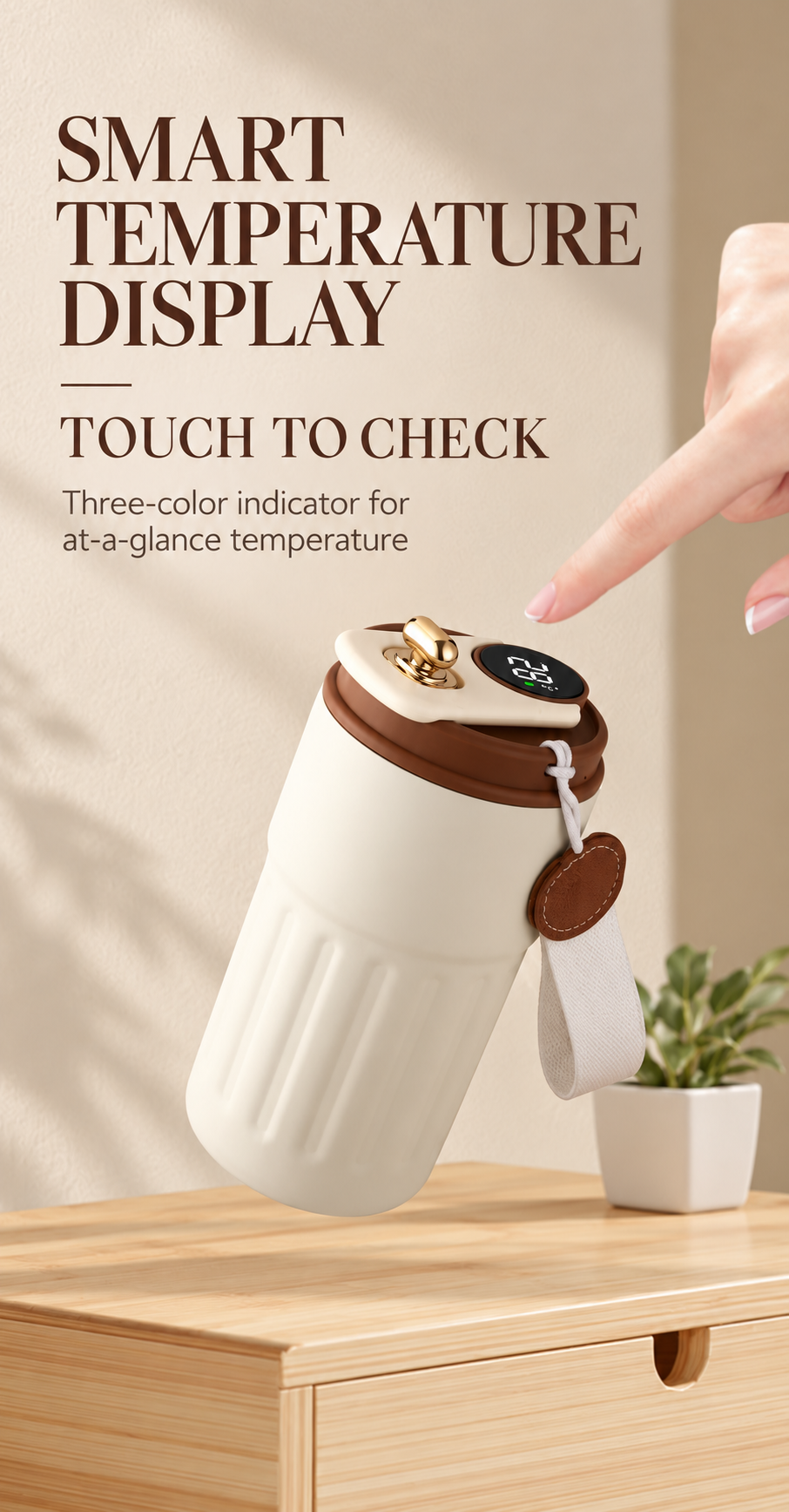 Smart Temperature Display Travel Mug
