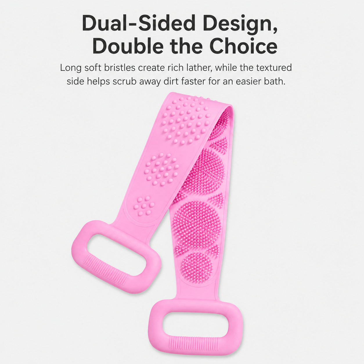 Dual-Sided Back Scrubber Strap