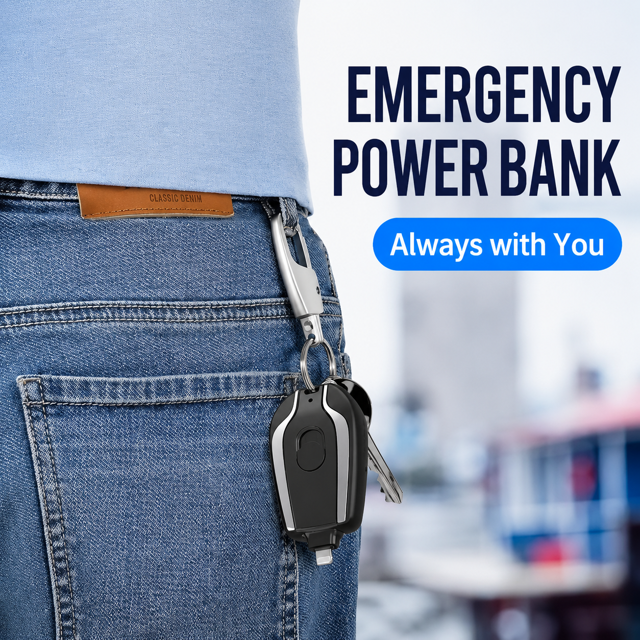 Mini Keychain Power Bank with High Capacity