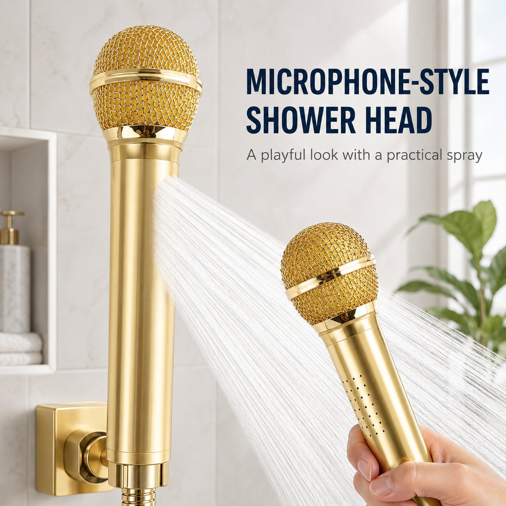 Microphone-Style Handheld Shower Head