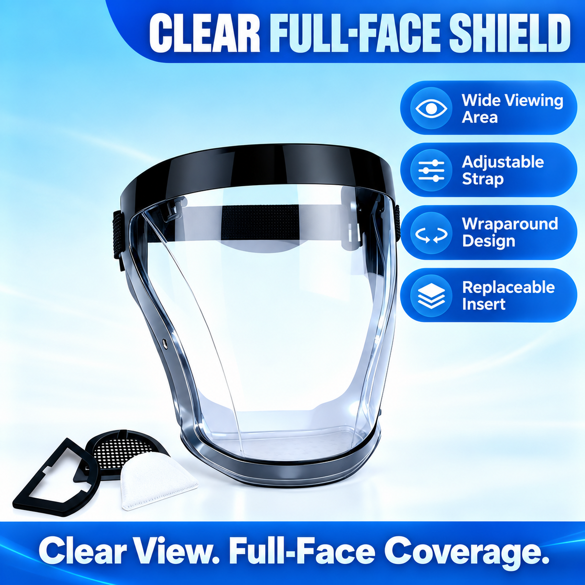 Adjustable Clear Full-Face Shield