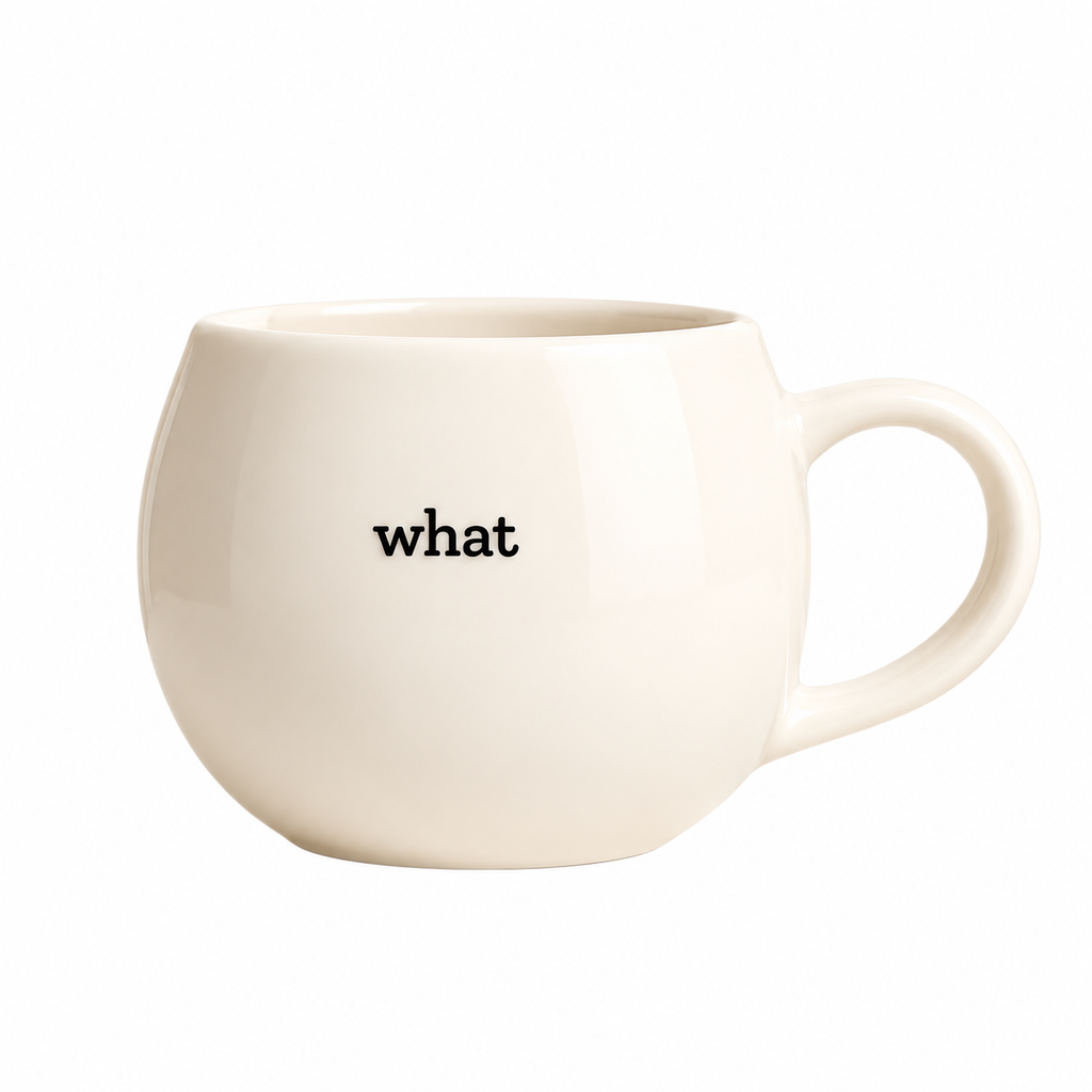 Funny “What” Ceramic Coffee Mug