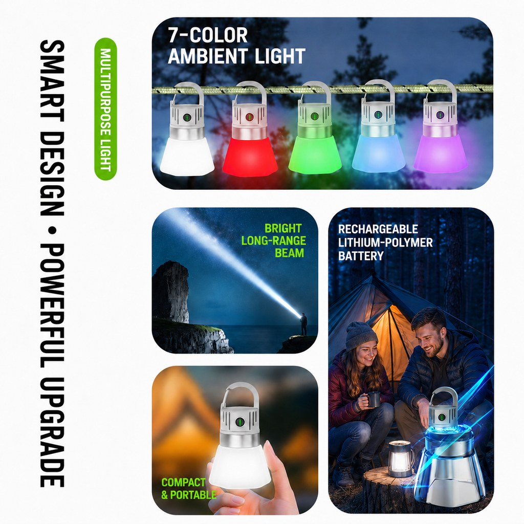 Rechargeable 7-Color Camping Light