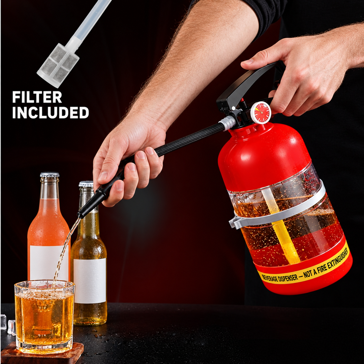 Fire Extinguisher Drink Dispenser