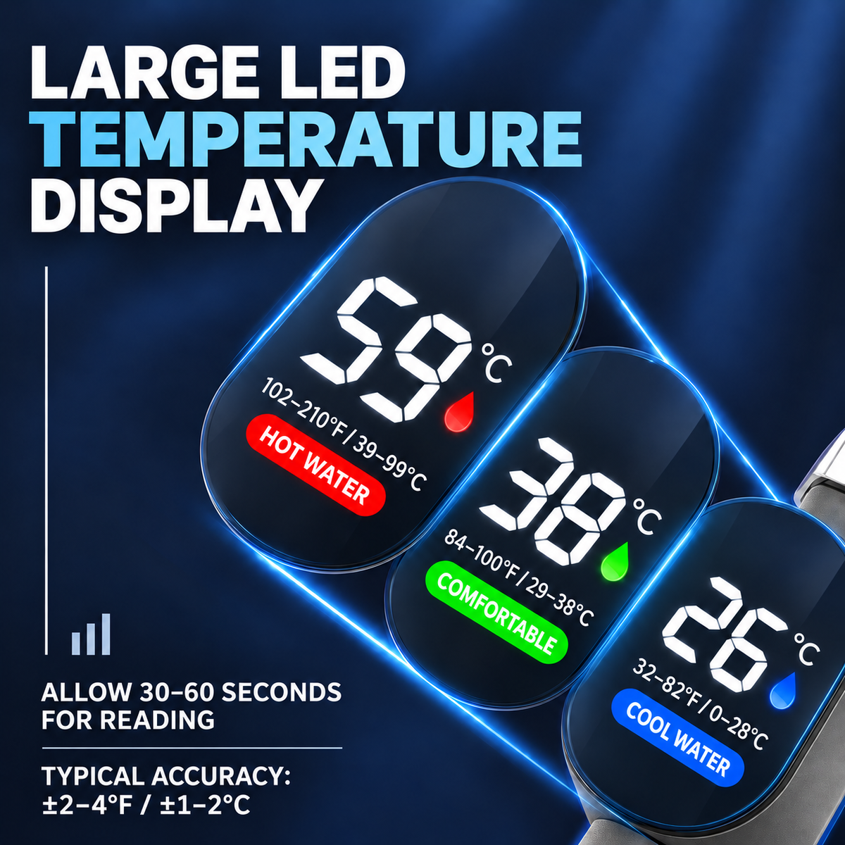 Touch-Activated Shower Thermometer