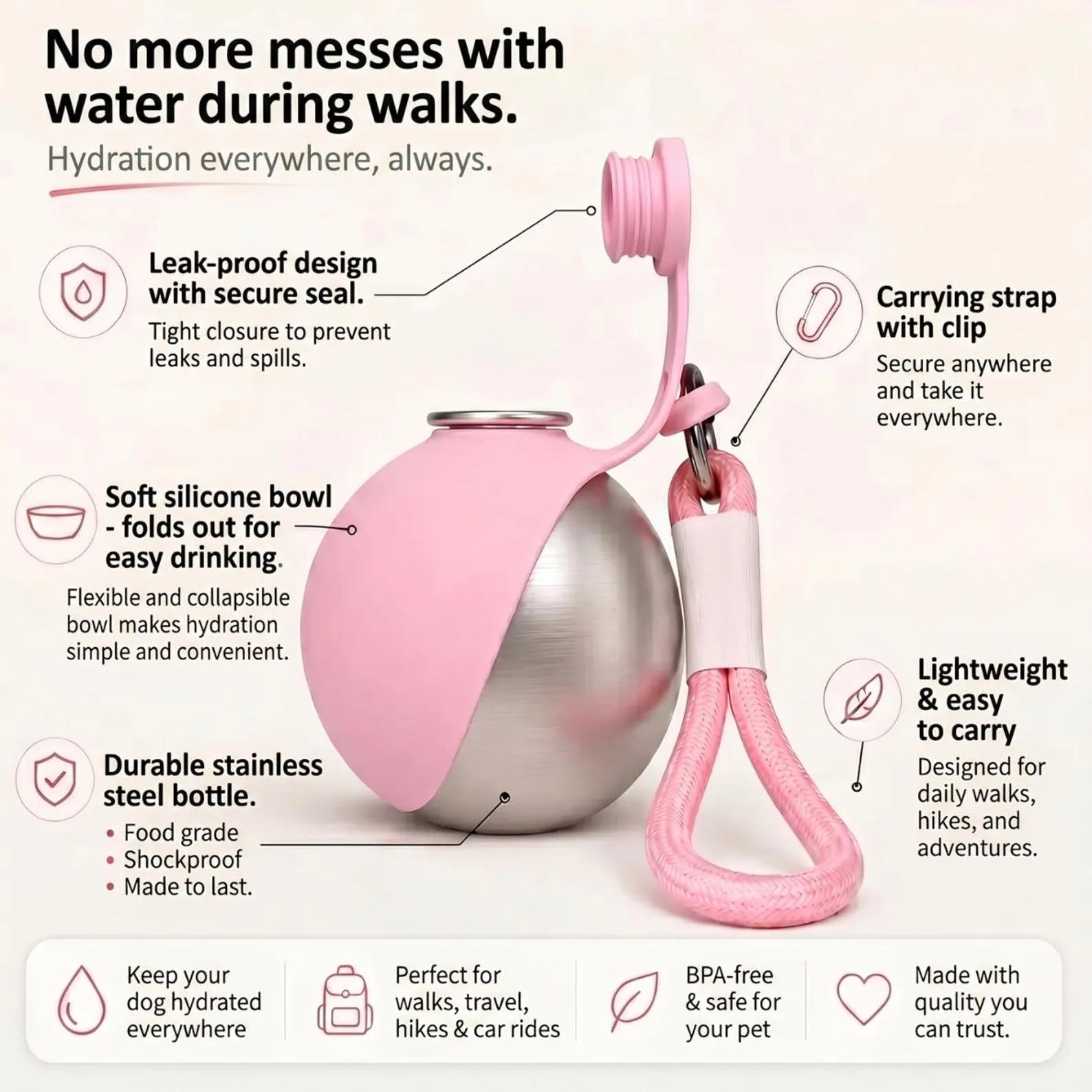 Portable Pet Water Bottle