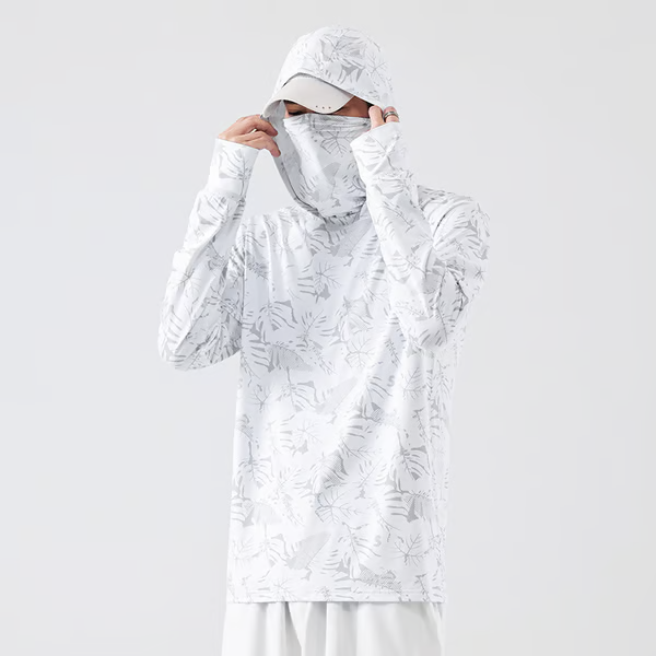 Sun Protection Fishing Hoodie with Face Mask